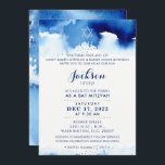 BAR MITZVAH modern stylish blue watercolor hebrew  Invitation<br><div class="desc">by kat massard >>> kat@simplysweetPAPERIE.com <<< - - - - - - - - - - - - - - - - - - - - - - - - - - - - - - - - - - - - - - - - - - - - -...</div>