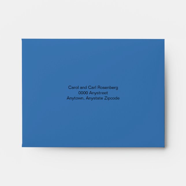 Bar Mitzvah Movie Star Reply Envelope, Blue Black Envelopes (Front)
