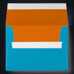 Bar Mitzvah Orange and Turquoise on Any Colour Envelope<br><div class="desc">Bar Mitzvah and Bat Mitzvah invitation sets designed by Umua. Printed and shipped by Zazzle or its partners.</div>