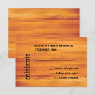Bar Mitzvah Orange Techno Streaks Invitation RSVP