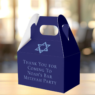 Bar Mitzvah Party Royal Blue Star of David Favour Box