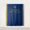 Bar Mitzvah Photo Backdrop Blue Gold