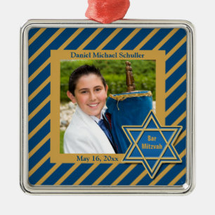 Bar Mitzvah Photo Keepsake Metal Tree Decoration