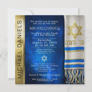 Bar Mitzvah Prayer Shawl Invitation