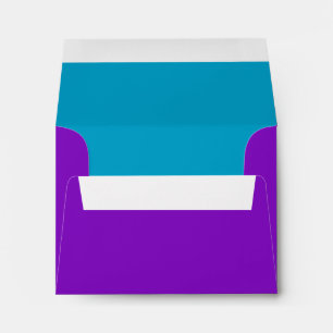 Bar Mitzvah Purple and Turquoise on Any Colour Envelope