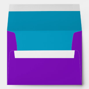Bar Mitzvah Purple and Turquoise on Any Colour Envelopes