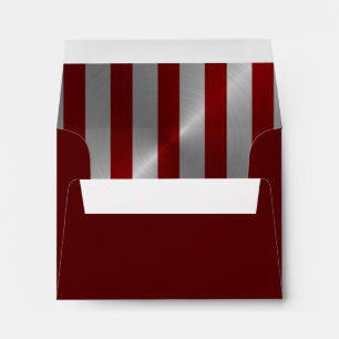 Bar Mitzvah Red and Silver Stripe Star of David Envelopes