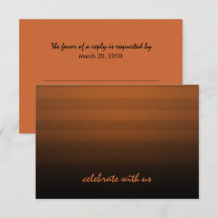 Bar Mitzvah Rust and Black Horizontal Stripes Invitation