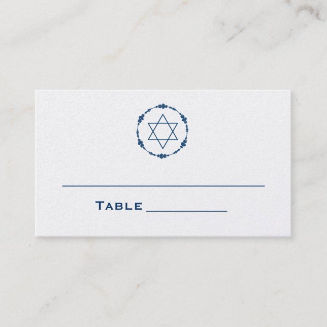 Bar Mitzvah Seating Cards Table Cards Place Cards (Front)