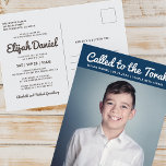 Bar Mitzvah Simple Custom Photo Invitation<br><div class="desc">Design is composed of sans serif typography and playful cursive script typography on a simple background. Add a custom horizontal photo.

Available here:
http://www.zazzle.com/store/selectpartysupplies</div>