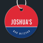 BAR MITZVAH simple modern blue red football Favour Tags<br><div class="desc">by kat massard >>> https://linktr.ee/simplysweetpaperie <<<
A simple,  personalised tag just perfect for favour tags for your special event.</div>