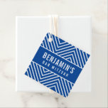 BAR MITZVAH simple modern geometric royal blue Favour Tags<br><div class="desc">by kat massard >>> https://linktr.ee/simplysweetpaperie <<<
A simple,  personalised tag just perfect for favour tags for your special event.</div>