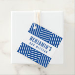 BAR MITZVAH simple modern geometric royal blue Favour Tags<br><div class="desc">by kat massard >>> https://linktr.ee/simplysweetpaperie <<<
A simple,  personalised tag just perfect for favour tags for your special event.</div>