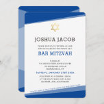 BAR MITZVAH simple modern royal blue gold star Invitation<br><div class="desc">by kat massard >>> www.simplysweetPAPERIE.com <<< A simple, yet classy design for your son's BAT MITZVAH celebration. Wow your friends and family with this little number ;D Setup as a template it is simple for you to add your own details, add your photo or hit the customise button and you...</div>