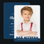 Bar Mitzvah Simple Modern Star of David Photo Invitation<br><div class="desc">This design is composed of playful cursive script countered by simple san serif typography. This design is modern and simple. Add photo image.

Available here:
http://www.zazzle.com/store/selectpartysupplies</div>