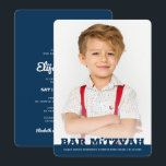 Bar Mitzvah Simple Modern Star of David Photo Invitation<br><div class="desc">This design is composed of playful cursive script countered by simple san serif typography. This design is modern and simple. Add photo image.

Available here:
http://www.zazzle.com/store/selectpartysupplies</div>