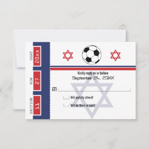 Bar Mitzvah Soccer Ticket RSVP Card