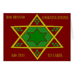 Bar Mitzvah, Star of David Card