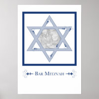 bar mitzvah (star of david elegance photo gift)