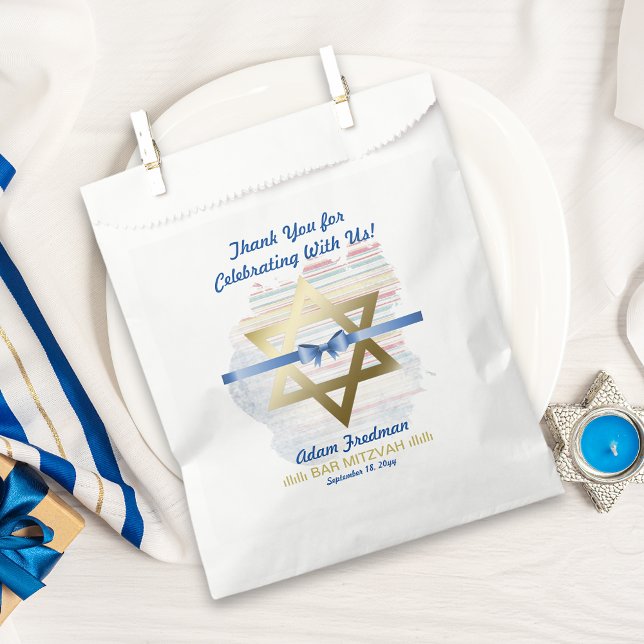Bar Mitzvah Star Of David Ribbon Favour Bags (Creator Uploaded)