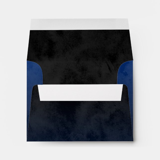Bar Mitzvah Stylish Blue Star of David Ombre Envelopes (Back (Bottom))