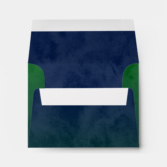 Bar Mitzvah Stylish Green Star of David Ombre Envelopes (Back (Bottom))