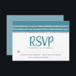Bar Mitzvah Teal Silver Tallit Script Modern Bold RSVP Card<br><div class="desc">Be proud, rejoice and celebrate this milestone of your favourite Bar Mitzvah with this cool, unique, modern, personalised RSVP insert card for your event! Bold, dusty teal blue green script typography, Star of David and a dusty teal blue green and silver glitter striped tallit inspired graphic overlay a simple, white...</div>