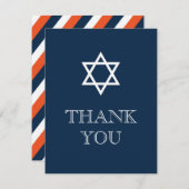 Bar Mitzvah Thank You Card - Boy (Front/Back)