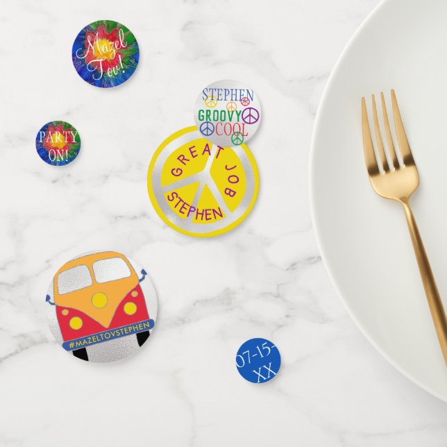 Bar or Bat Mitzvah Confetti 1960's Style (Group)