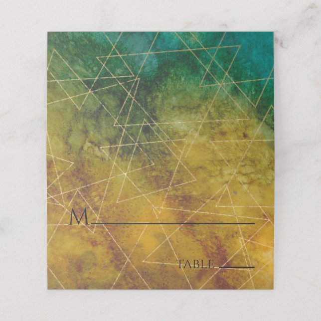 Bar or Bat Mitzvah Out of this World Place Card (Outside Unfolded)