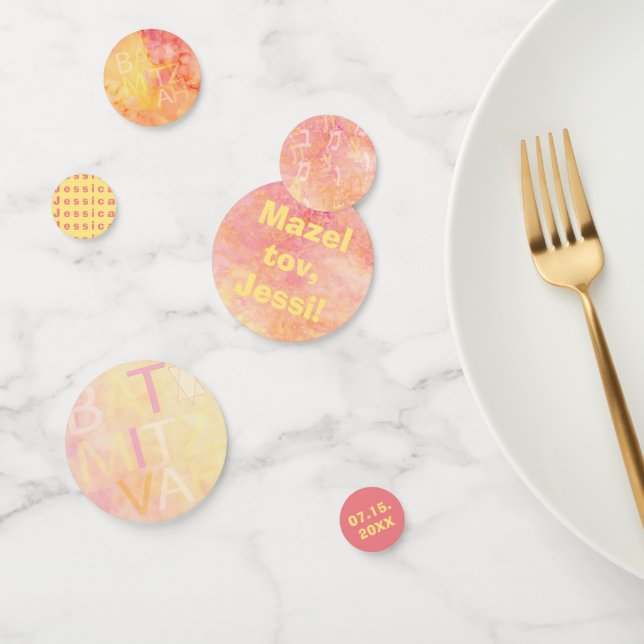 Bar or Bat Mitzvah Simply Subtle Confetti (Group)