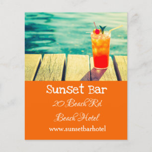 Bar or nightclub beach bar flyer