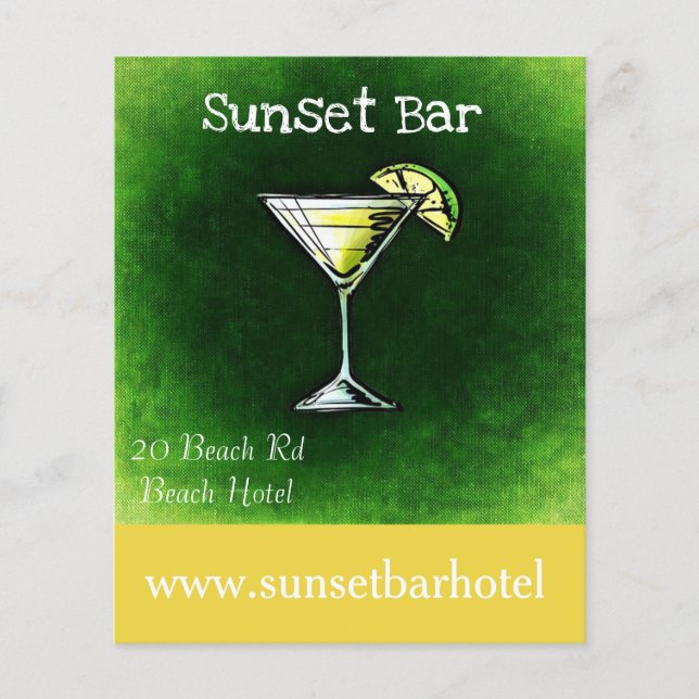 Bar or nightclub beach bar pub flyer (Front)