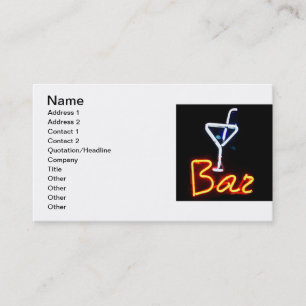 Bar Sign Business Card
