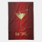 Bar Towel Red and Gold Martini Glass
