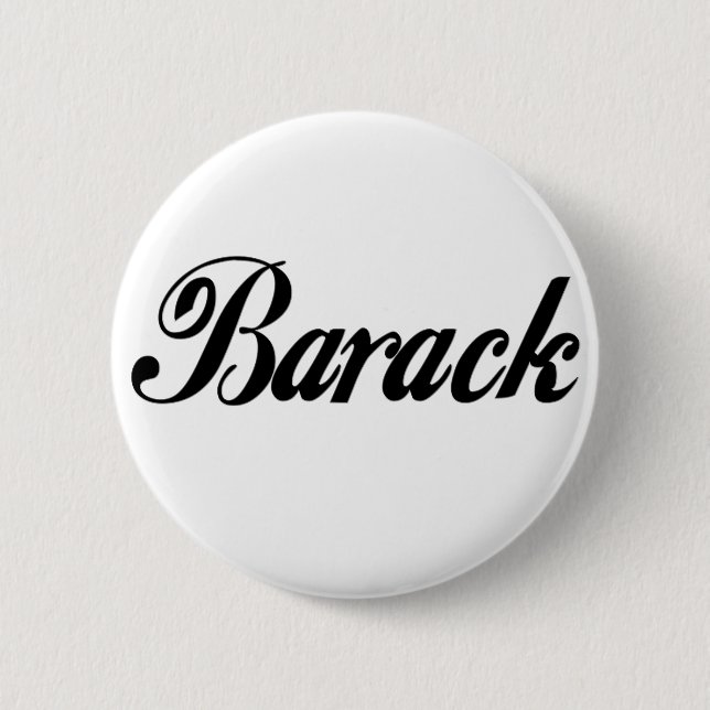 Barack 6 Cm Round Badge (Front)
