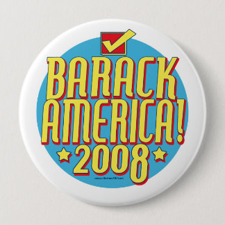 Barack America text 10 Cm Round Badge