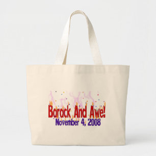 Barack and Awe Large Tote Bag