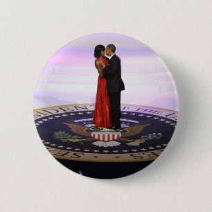 Barack and Michelle Obama 6 Cm Round Badge