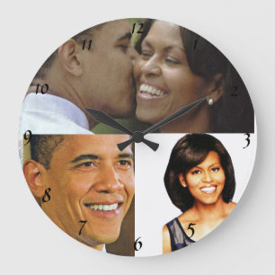 BARACK AND MICHELLE OBAMA clock
