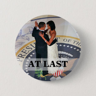Barack and Michelle Obama dancing Inaugural Ball 6 Cm Round Badge