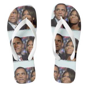 BARACK AND MICHELLE OBAMA flip flops