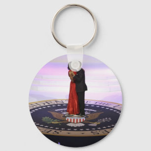 Barack and Michelle Obama Key Ring