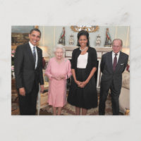 Barack and Michelle with Queen Elizabeth