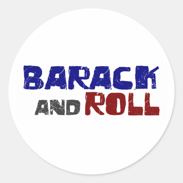Barack And Roll Classic Round Sticker (Front)