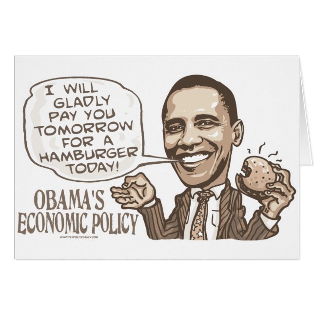 Barack Hamburger Eating  Anti-Obama Gear (Front Horizontal)