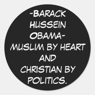 -Barack HusseinObama-muslim by hea... - Customised Classic Round Sticker