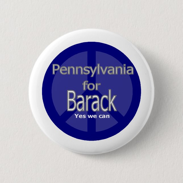 Barack in PA 6 Cm Round Badge (Front)
