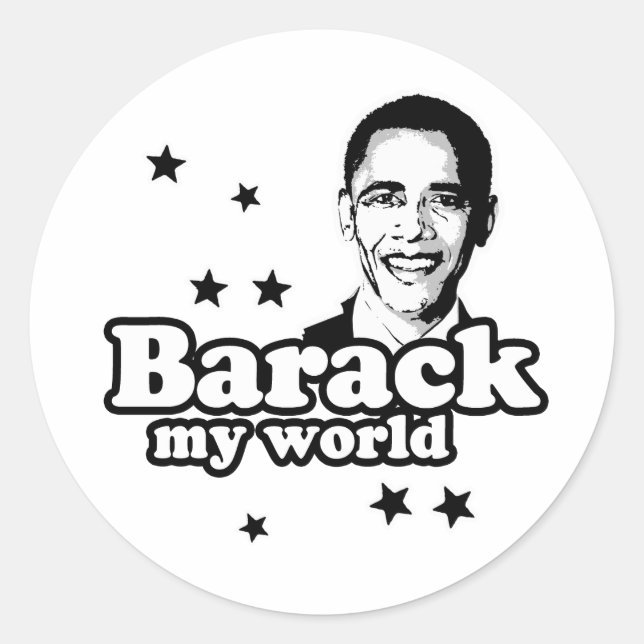 Barack My World Classic Round Sticker (Front)