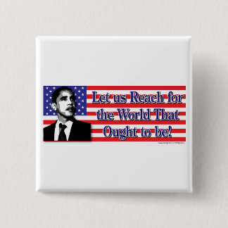 Barack Obama 15 Cm Square Badge